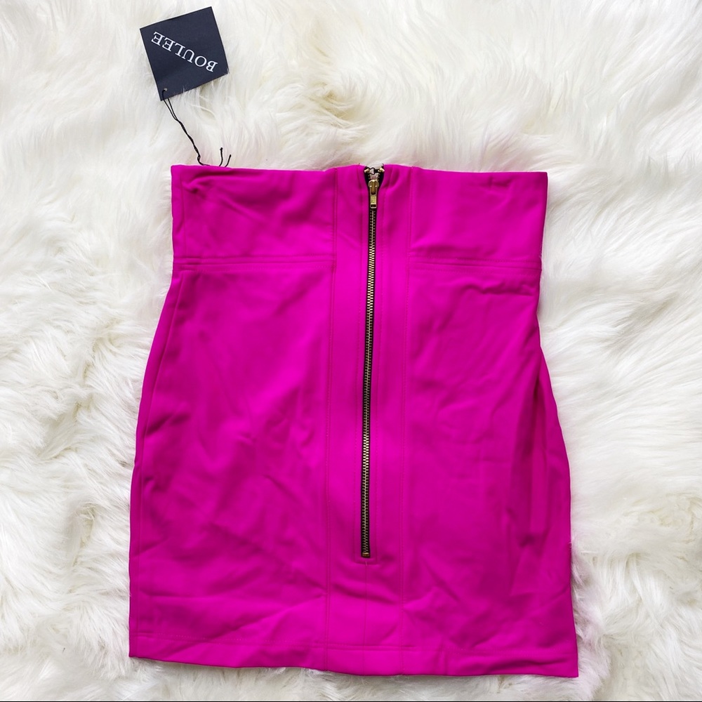 🌺NWT🌺Boulee Neon Pink Levi Mini Skirt - Picture 6 of 10